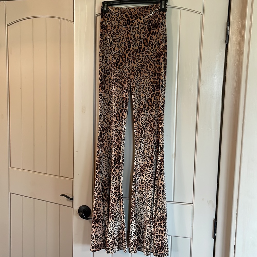 Leopard Print Flare Bottoms